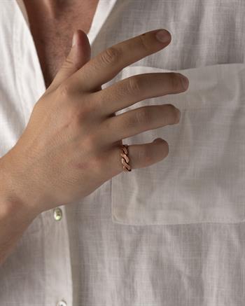 Sade Örgü Bakır Yüzük