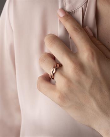 Sade Örgü Bakır Yüzük