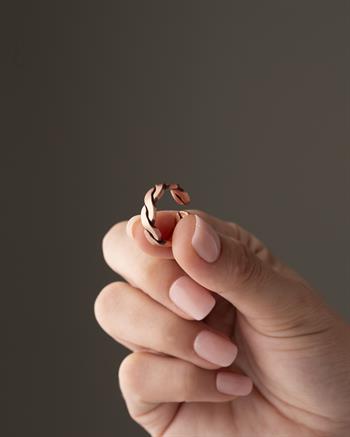 Sade Örgü Bakır Yüzük