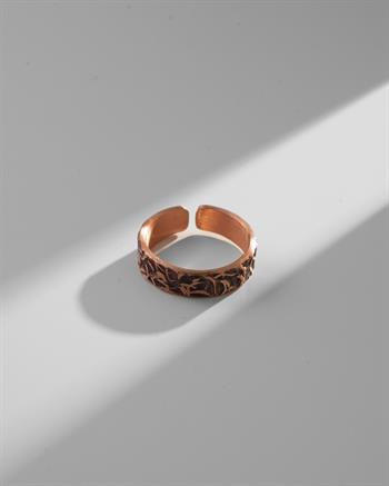 Sarmaşık Desenli Bakır Yüzük (5 mm)