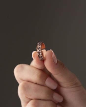 Sarmaşık Desenli Bakır Yüzük (5 mm)