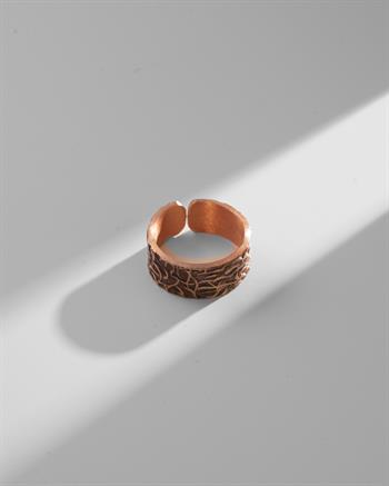 Sarmaşık Desenli Bakır Yüzük (8 mm)