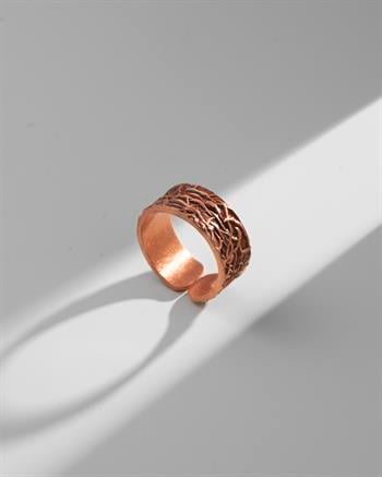 Sarmaşık Desenli Bakır Yüzük (8 mm)