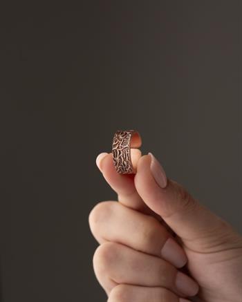 Sarmaşık Desenli Bakır Yüzük (8 mm)
