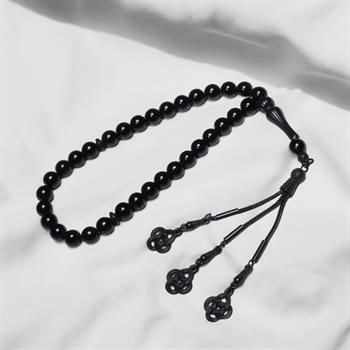 Siyah Akik Taşı Tesbih