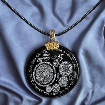 Siyah Özel Seri Dualı Akik Taşı Kolye 