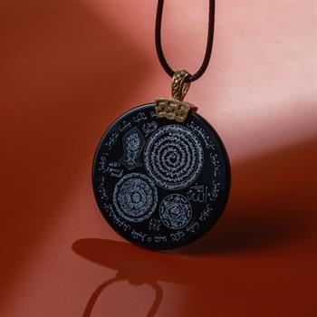 Siyah Özel Seri Dualı Akik Taşı Kolye 