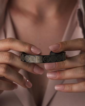 Siyah Titanyum Çelik Bilezik – Mühürler Koleksiyonu