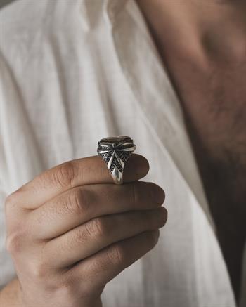 Süleymanın Mührü – Yakut Gölgesi | 925 Ayar Gümüş Yüzük