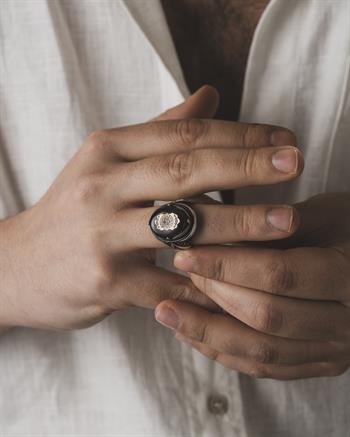 Süleymanın Mührü – Yakut Gölgesi | 925 Ayar Gümüş Yüzük