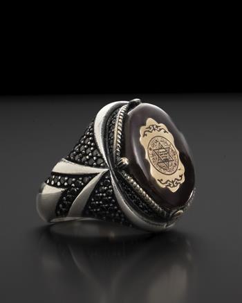 Süleymanın Mührü – Yakut Gölgesi | 925 Ayar Gümüş Yüzük