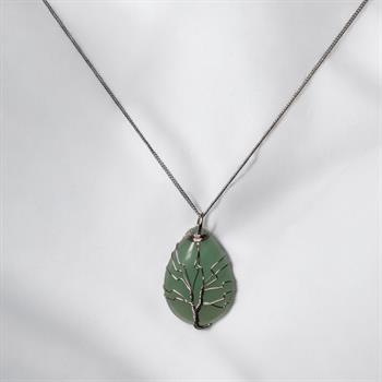 Tel Sarma Damla Kesim Aventurin Taşı Kolye