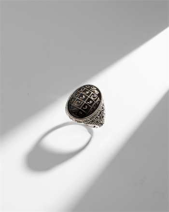 Tılsım-ı Nûr Vefkli Yüzük (Siyah & Gümüş): 