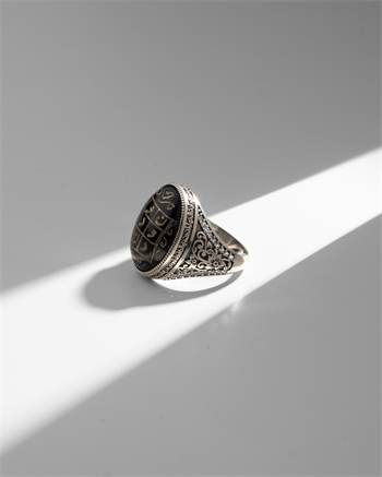 Tılsım-ı Nûr Vefkli Yüzük (Siyah & Gümüş): 