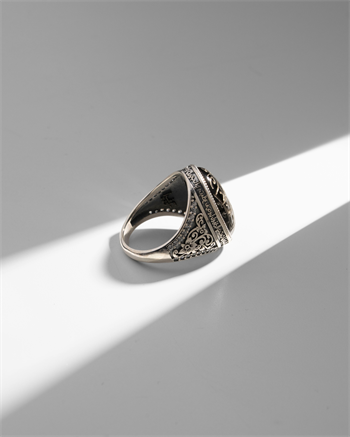 Tılsım-ı Nûr Vefkli Yüzük (Siyah & Gümüş): 