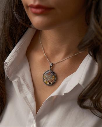 Türk Devletleri Teşkilatı Armalı 925 Ayar Gümüş Kolye (30 mm)