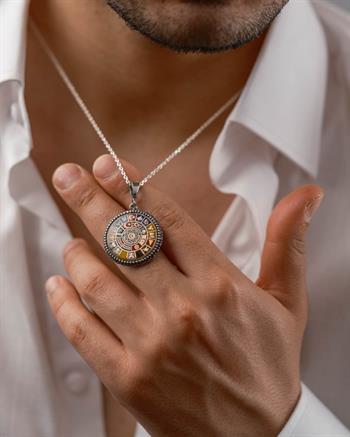 Türk Devletleri Teşkilatı Armalı 925 Ayar Gümüş Kolye (30 mm)