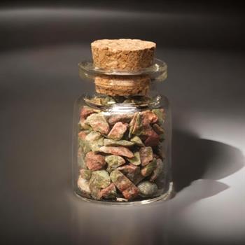 Unakit Doğal Taşlı Cam Tüp