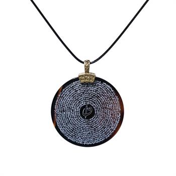 Yasin-i Şerif Yazılı Siyah Geçişli Akik Taşı Kolye