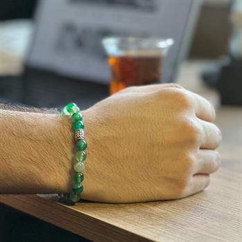 Yeşil Akik Taşı Bileklik