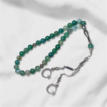 Yeşil Akik Taşı Tesbih