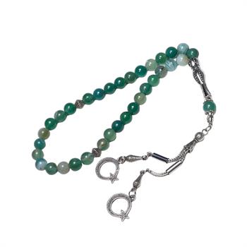 Yeşil Akik Taşı Tesbih