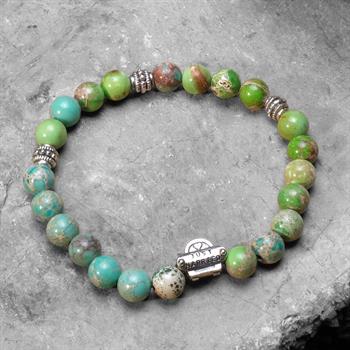 Yeşil İğneli Ceyt Taşı Bileklik