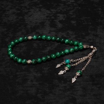 Yeşil İğneli Ceyt Taşı Tesbih