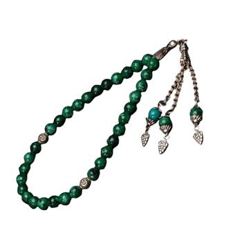 Yeşil İğneli Ceyt Taşı Tesbih