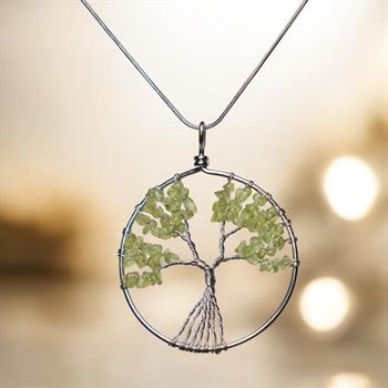Yeşim Taşı Hayat Ağacı Kolye