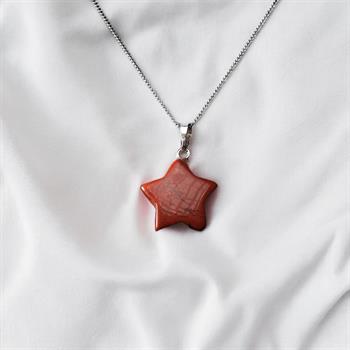 Yıldız Kesim Jasper Taşı Kolye