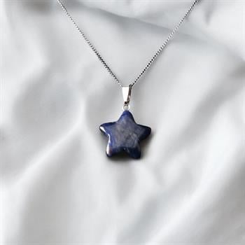 Yıldız Kesim Sodalit Taşı Kolye