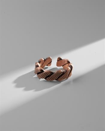 Zincir Örgü Bakır Yüzük