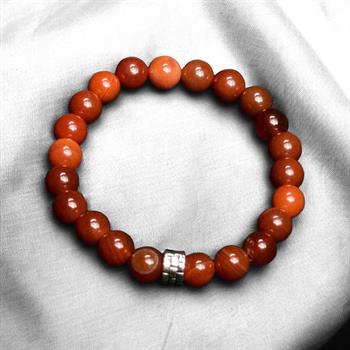 Kırmızı Akik Taşlı Bileklik