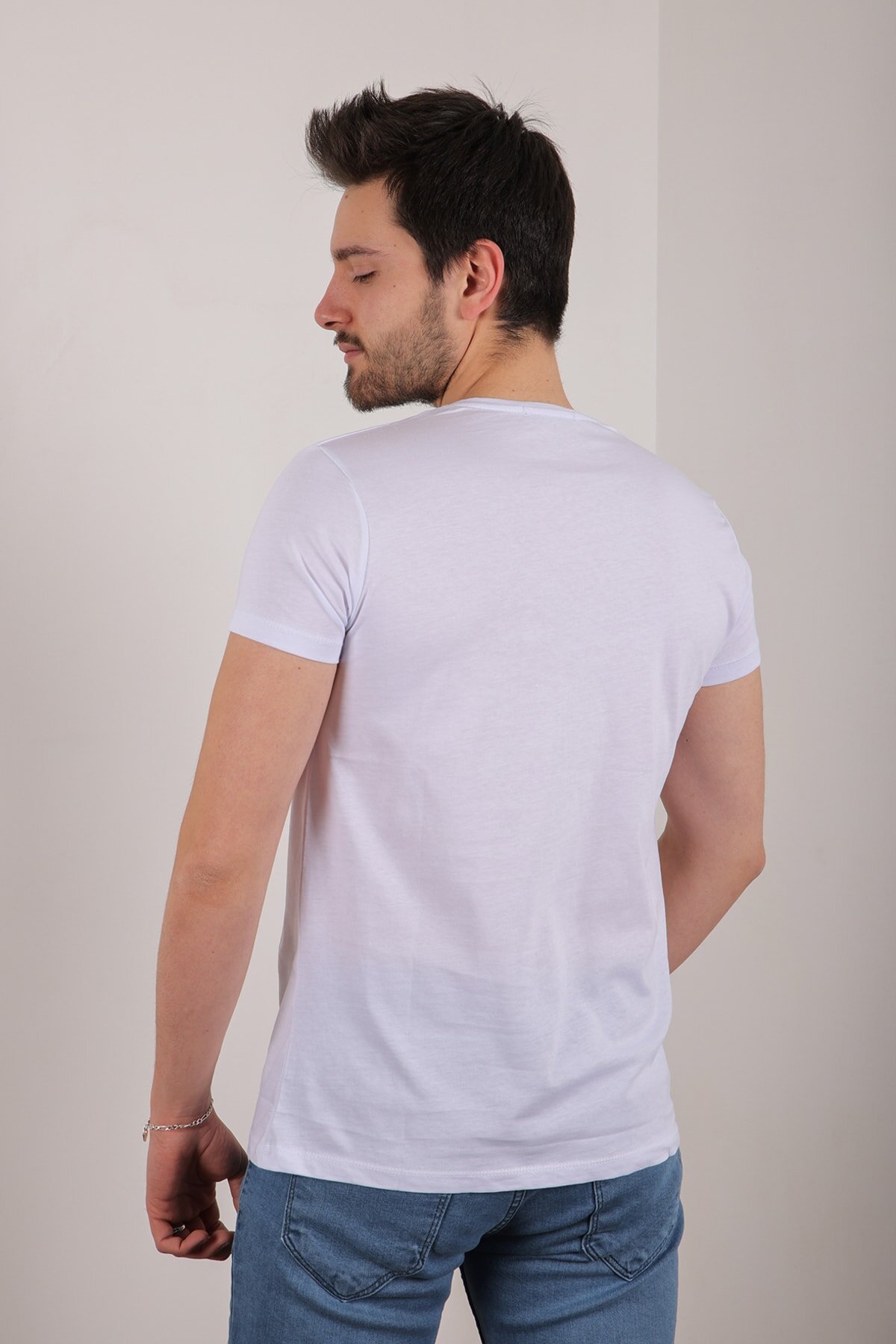 Beyaz Erkek Vogue Baskılı T-ShirtT-ShirtGiysa