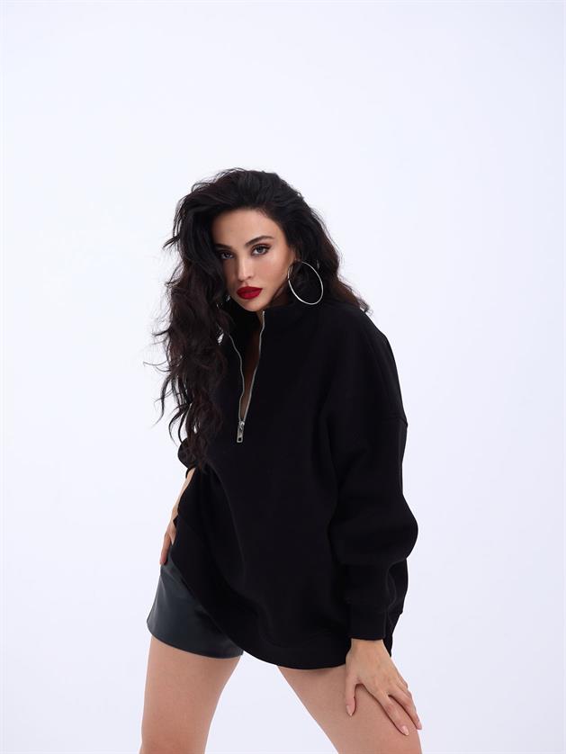 7199 SWEAT-SİYAH - Fame