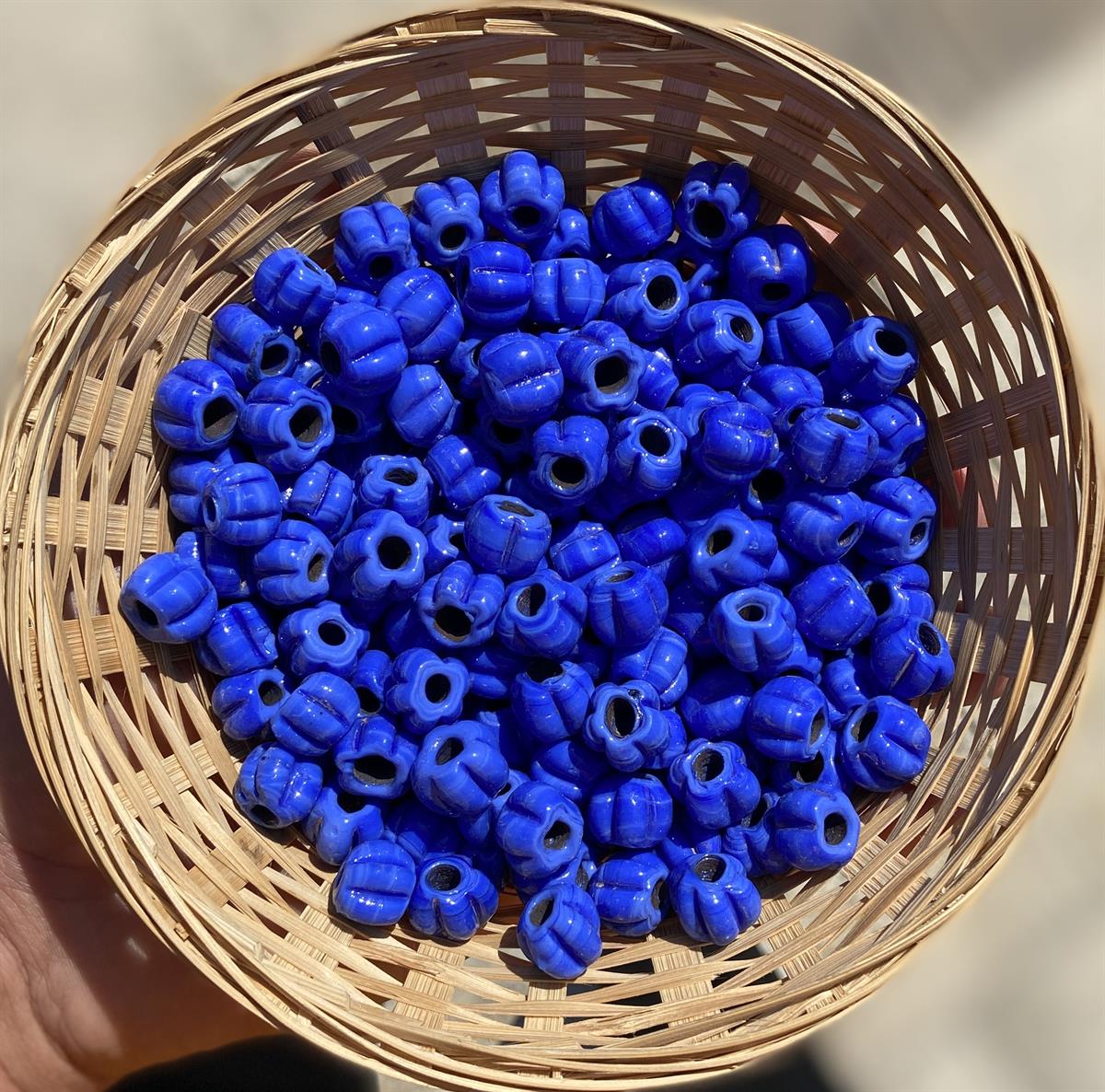 Çivit Mavi Makarna Boncuk