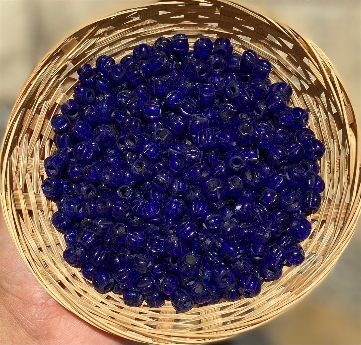 Lacivert Orta Boy Makarna Boncuk