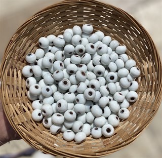 Beyaz Yuvarlak Boncuk