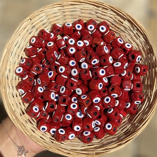 Kırmızı 2 Gözlü Büyük Boy Kare