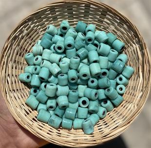 Mint Yeşili Düz Silindir Boncuk