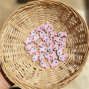 Pembe Benekli Balık Murano Cam Boncuk