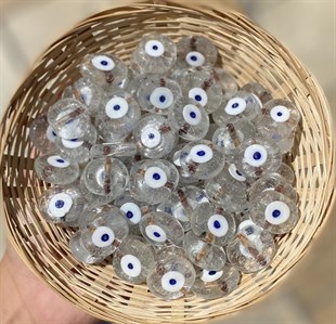 Şeffaf Büyük Boy Danagöz Cam Boncuk