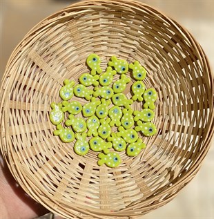 Yeşil Benekli Balık Murano Cam Boncuk