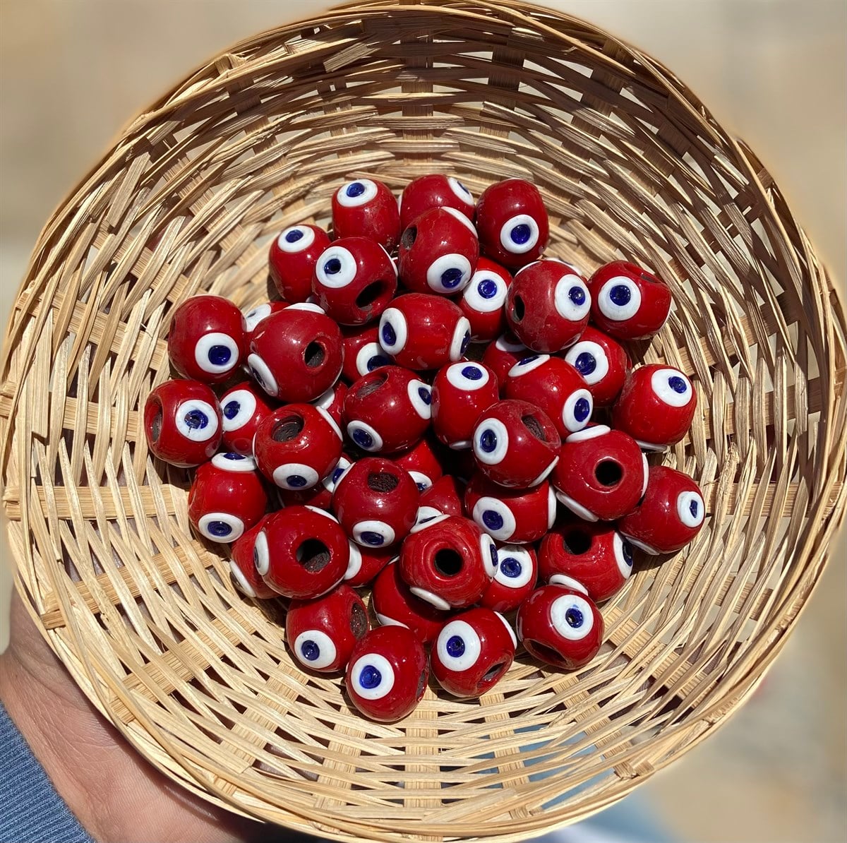 Kırmızı İri Karagöz Boncuk