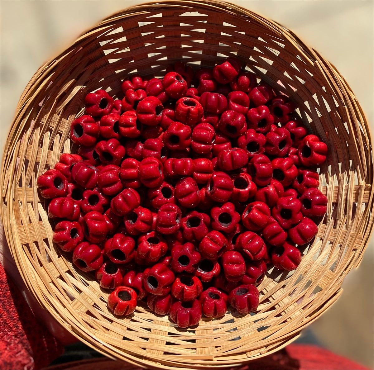 Kırmızı Makarna Boncuk