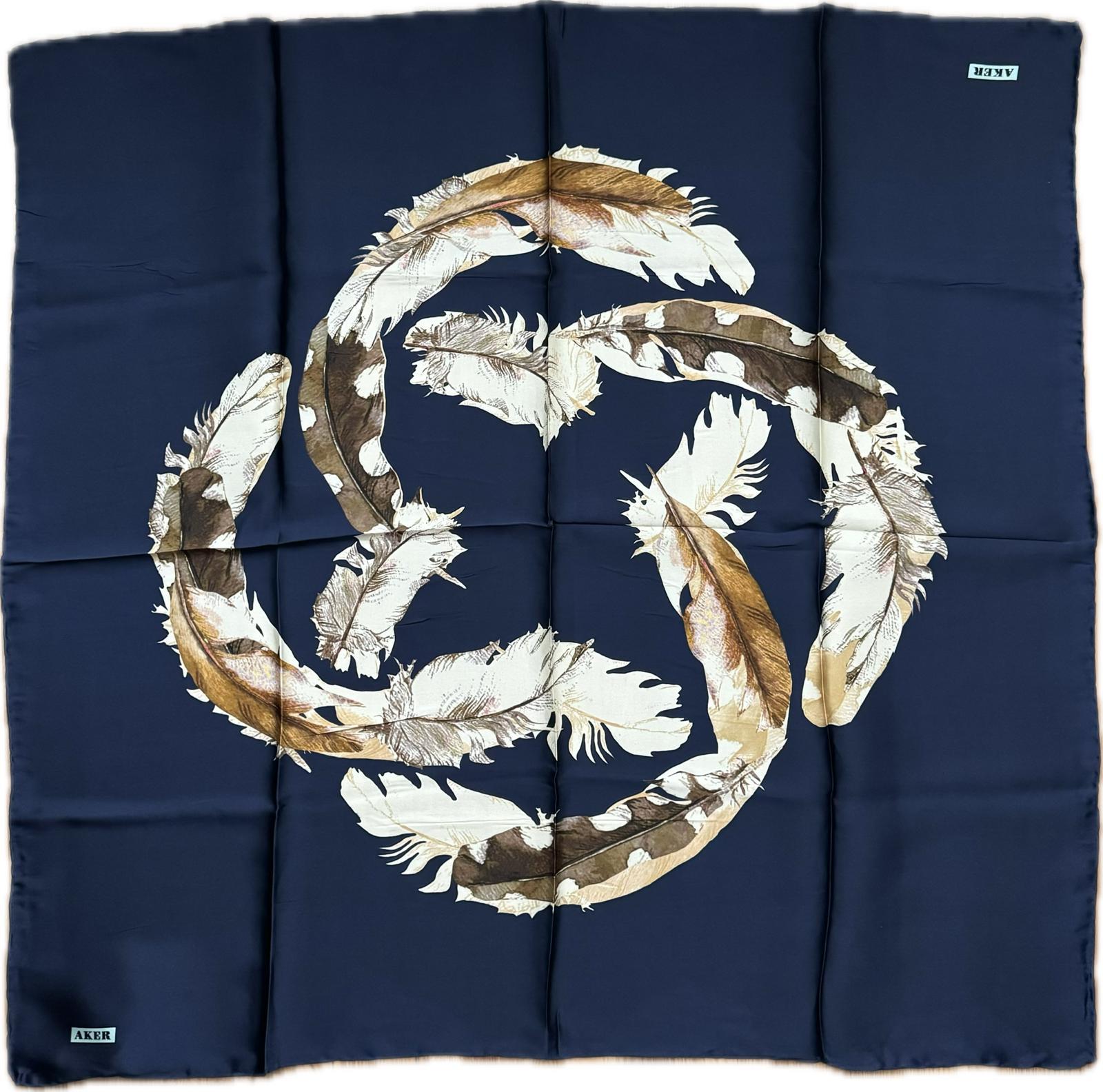 Aker Krepe Saten İpek Eşarp 8025701-322