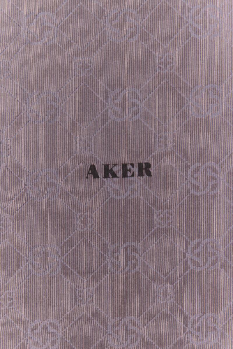 Aker Logolu İpek Koton Jakar Şal 8935977-974