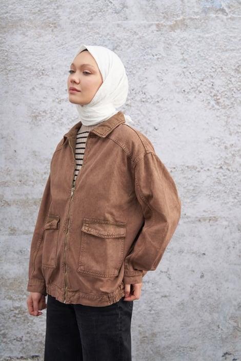 Armanda Bambu Kraş Eşarp 3286-Krem