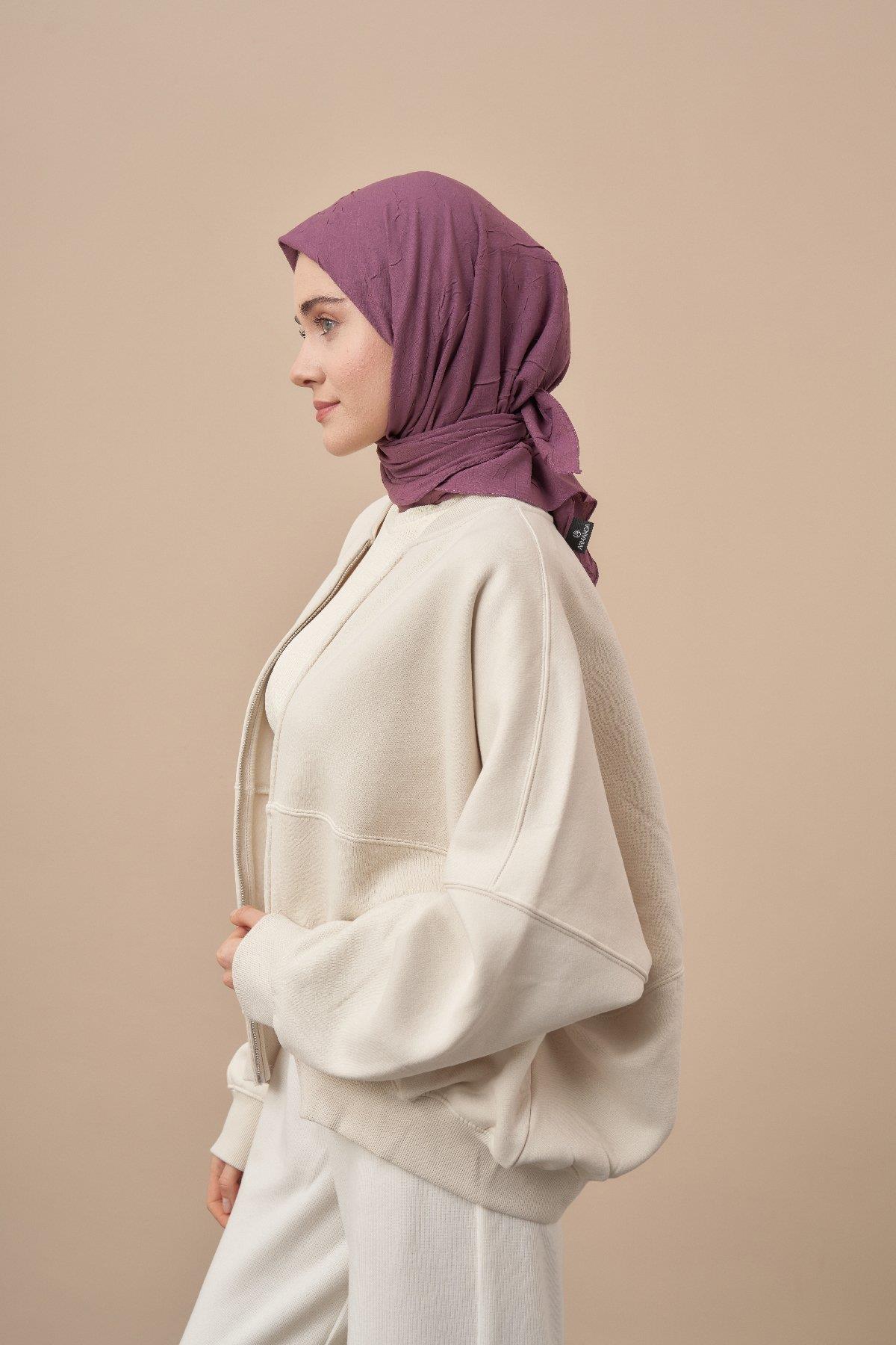 Armanda Bambu Kraş Eşarp 3286-Mürdüm
